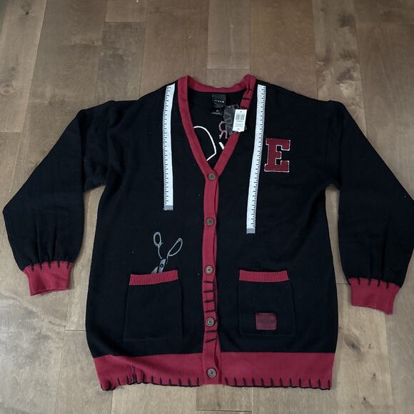 Disney Pixar Despicable Me Edna Button Up Sweater Sz XXL - Picture 1 of 4